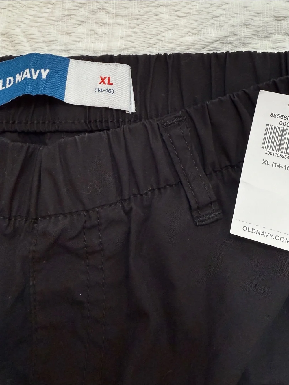 NWT Old Navy Black Cargo Pants Elastic Pants Girls XL 14 16